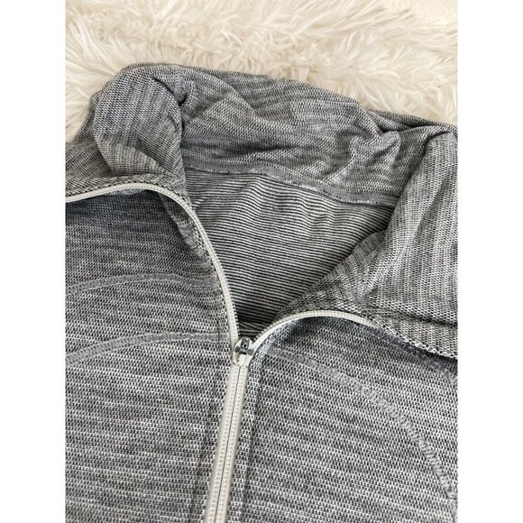 Lululemon In Stride Full Zip Jacket Heathered Gray Size 8 **SEE DESCRIPTION - Picture 5 of 8